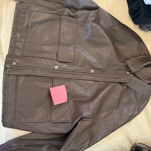 Zara Dark Brown Leather Jacket
